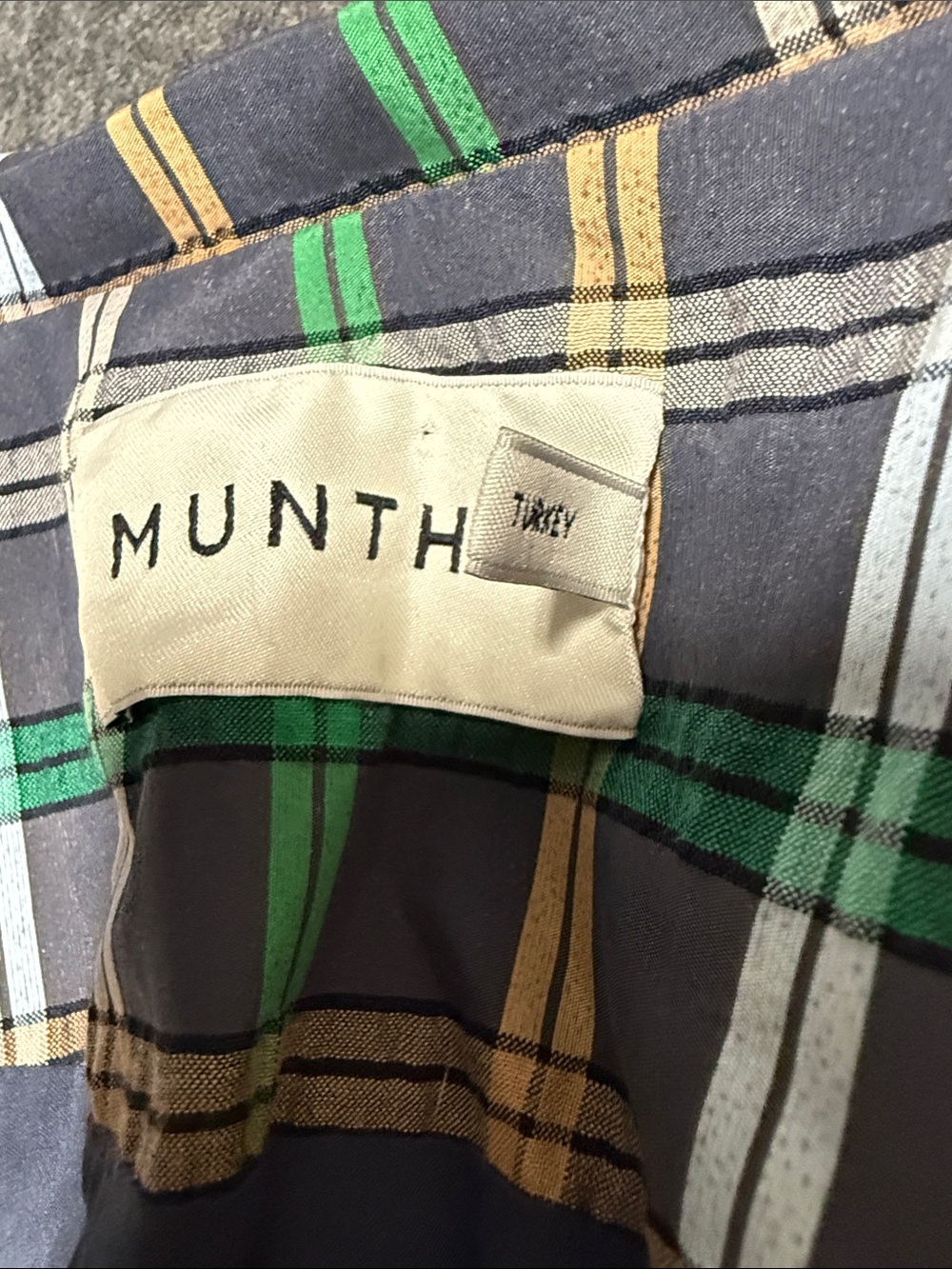 Munthe Green Plaid Midi Wrap Dress with Tie Waist - Picture 7 of 7